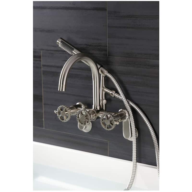Kingston Brass AE815.CG Fuller Wall Mounted Tub Filler with Built-In