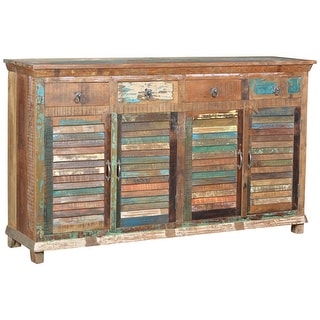 Lexington 4-Drawer 4-Door Shutter Sideboard, Recycled Multicolor - Bed ...