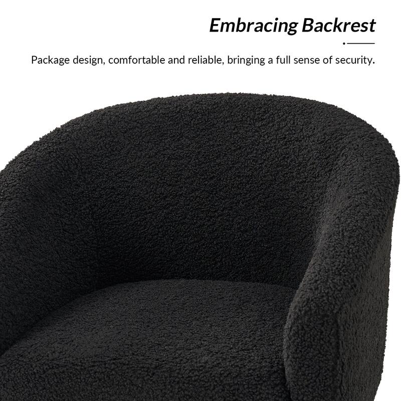 Sheila Modern 31"W Boucle Armchair with Solid Wood Legs by HULALA HOME