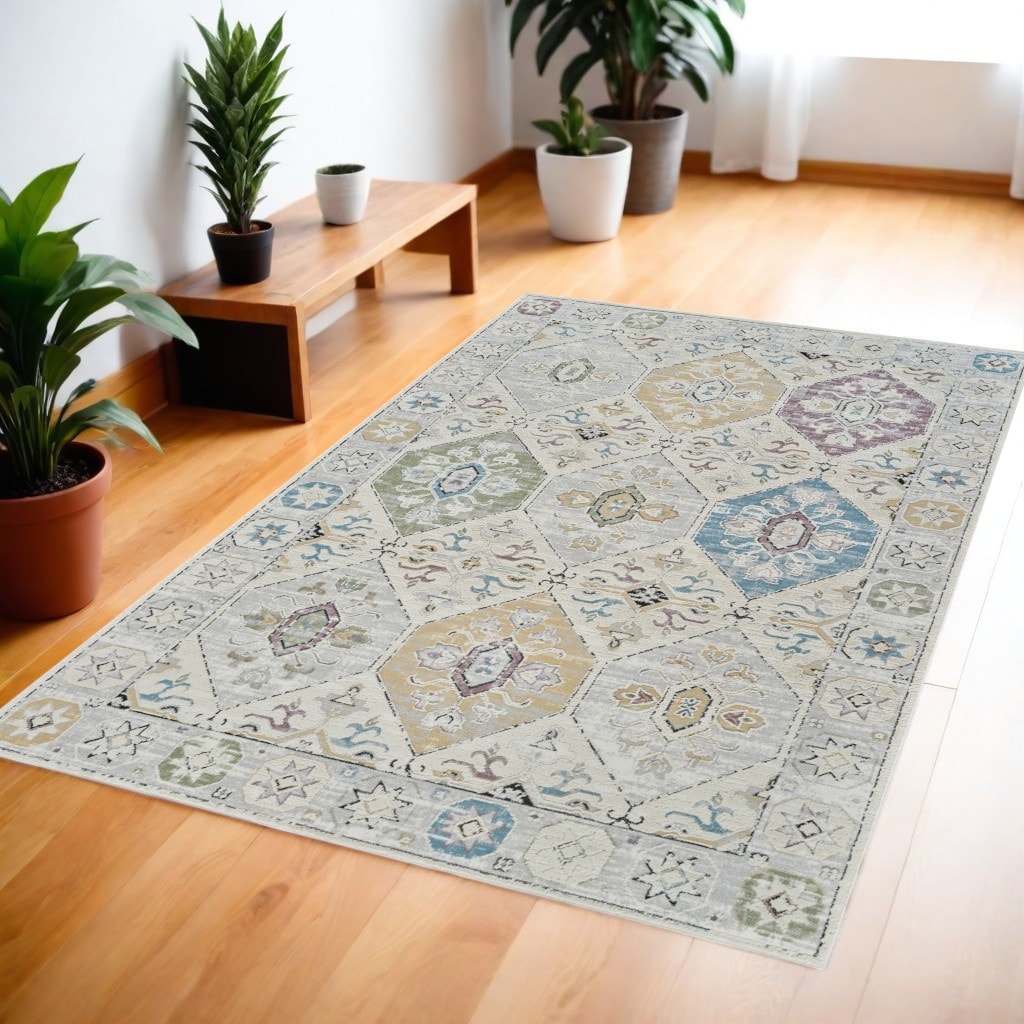 Mawa Bigi Distressed Abstract Stain Resistant Woven Durable Area Rug By HomeRoots