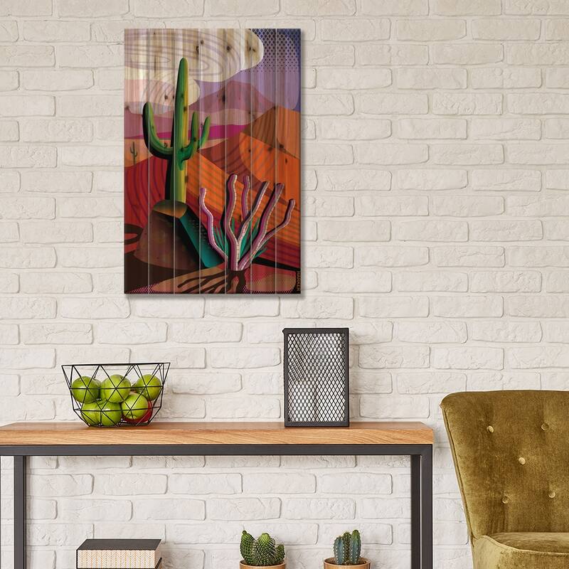 Gila River Reserve Print On Wood by Charles Harker - Multi-Color