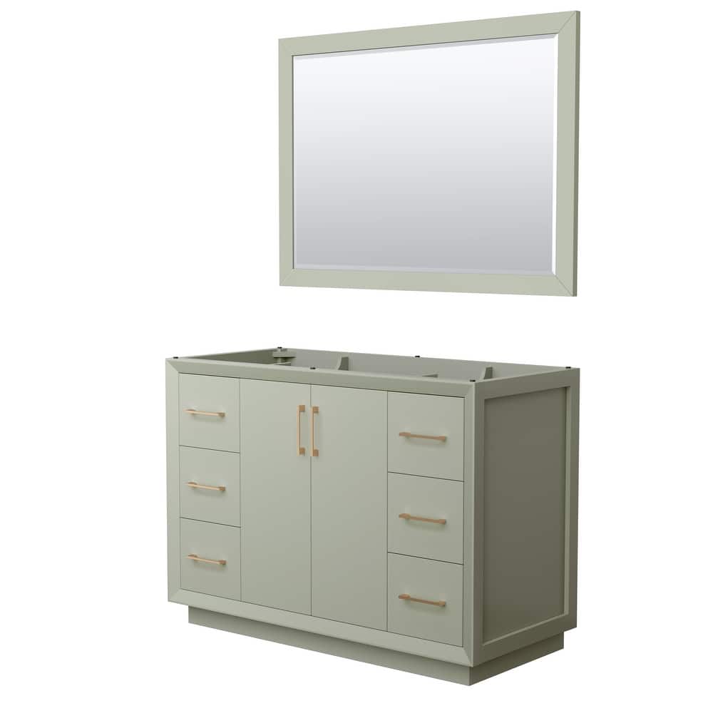 Strada 48-Inch Single Vanity Cabinet, 46-Inch Mirror