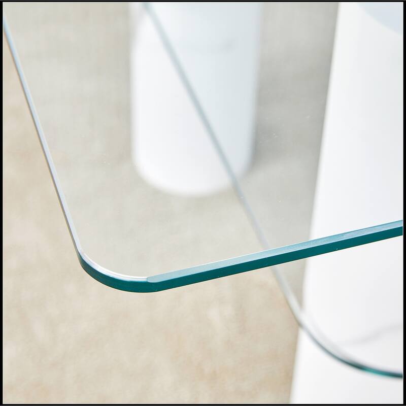 Double-layer Transparent Tempered Glass Coffee Table