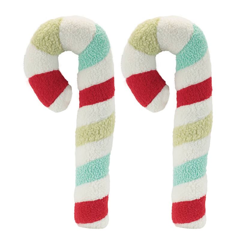 Plush Candy Cane Decor (Set of 2)