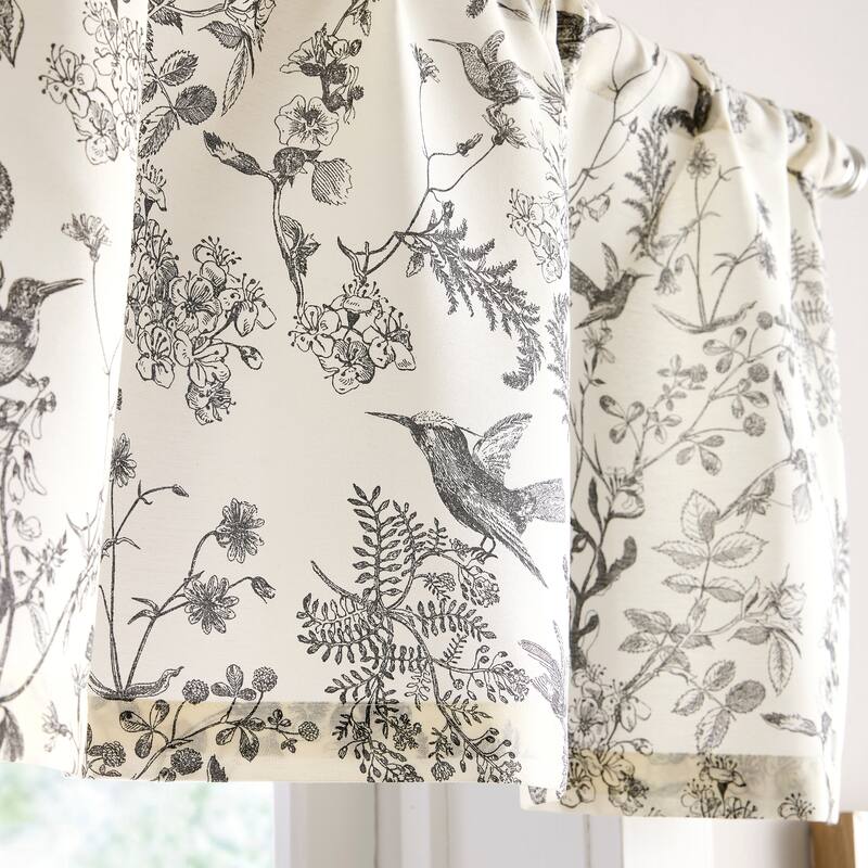 Curtainworks Hummingbird 3-piece Valance & Tier Pair Set