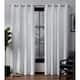Exclusive Home Forest Hill Woven Room Darkening Blackout Grommet Top Curtain Panel Pair - 52x84 - Winter