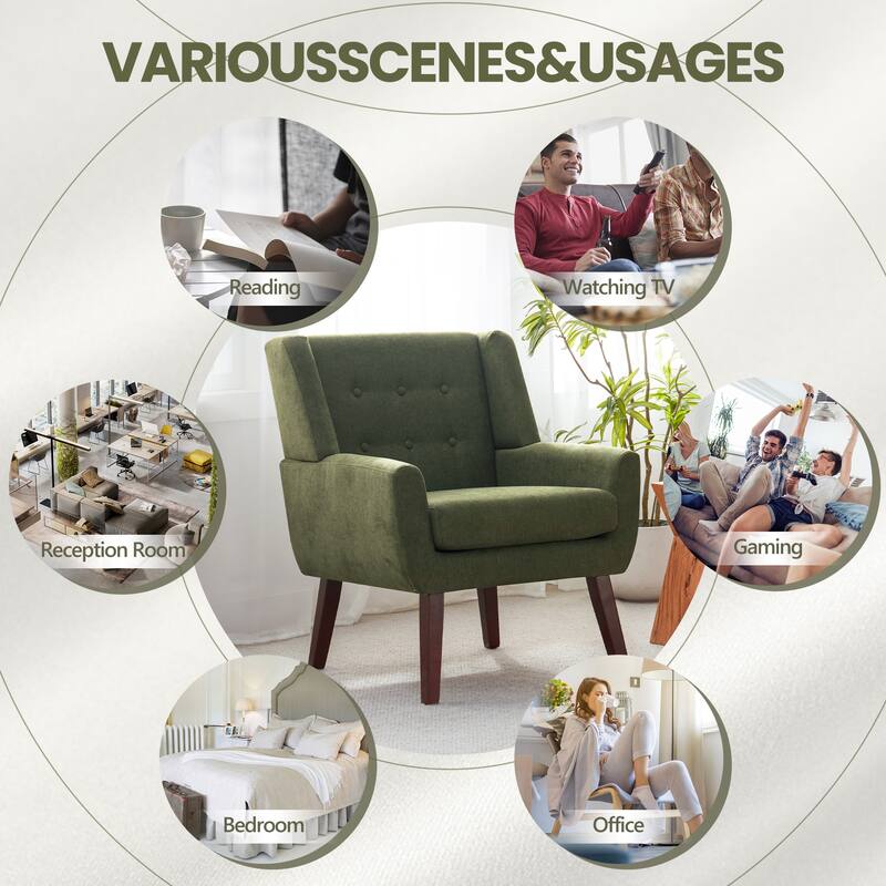 HUIMO Set of 2 Modern Tufted Accent Chair