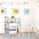 preview thumbnail 4 of 5, UTEX Kids Toy Storage and Bookshelf , Multifunctional Bookcase with 8 Cubbies and Bins, Open Organizer Display Stand White