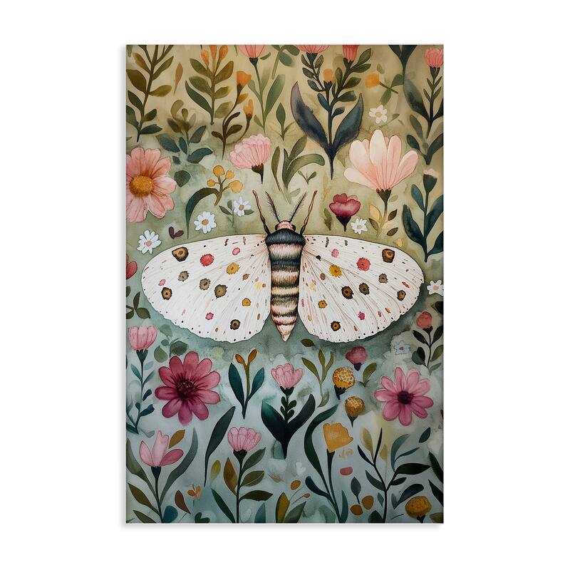 Stupell Flower Speckled Moth Wings Canvas Wall Art Design By The Dutch Lady - 16 x 24