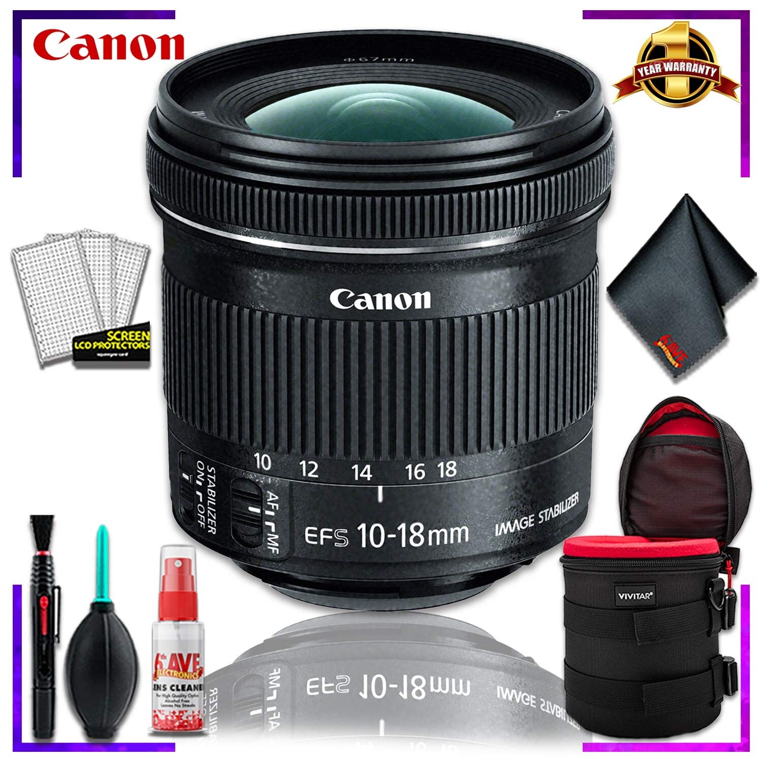 Canon Ef S 10 18mm F 4 5 5 6 Is Stm Lens Intl Model 4 5 Inch Overstock