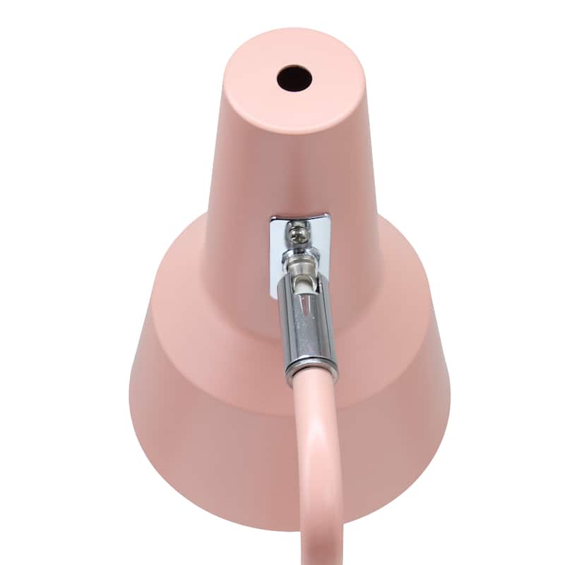 Metal Gooseneck Desk Lamp Adjustable Task Light for Home Office - 7.80 x 5.20 x 15.20 in. (L x W x H)