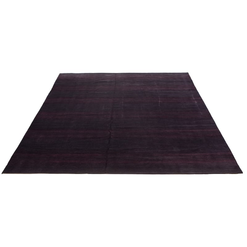 ECARPETGALLERY Hand-knotted Opulence Dark Purple Wool Rug - 11'6 x 11'2