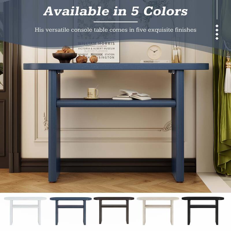 Elegant Minimalist Console Table with Shelf for Entryway