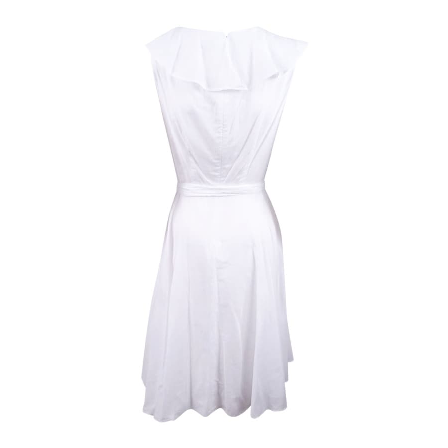 white cotton wrap dress