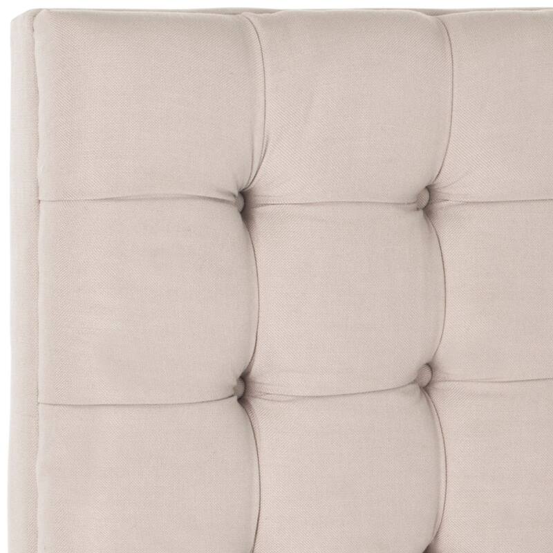 SAFAVIEH Lamar Steel Blue Velvet Upholstered Tufted Headboard