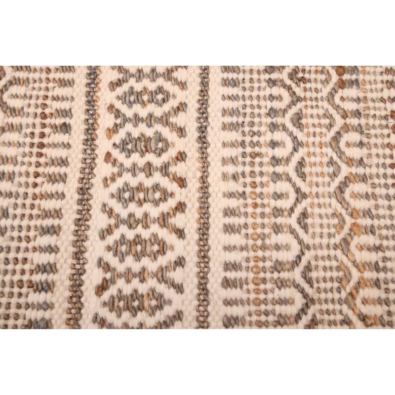 ECARPETGALLERY Flat-Weave Nevada Cream Kilim - 5'4 x 7'5