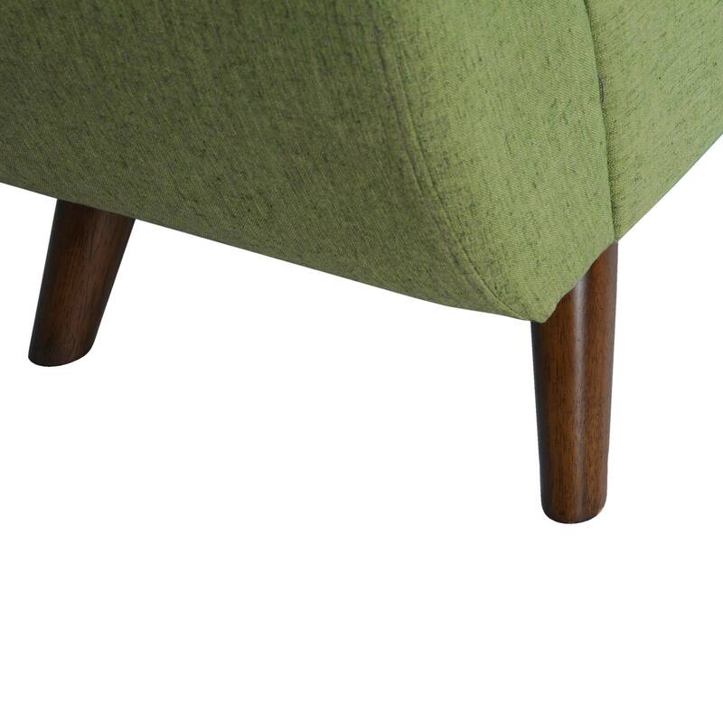 HomePop Modern Sherpa Storage Bench with Wood Legs - Cream