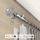 preview thumbnail 5 of 4, InStyleDesign Sadie 1 inch Diameter Adjustable Curtain Rod 120 to 170 inches - Satin Nickel