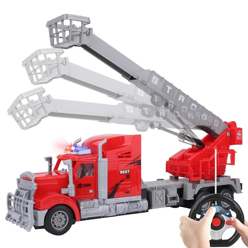 Red Remote Control Big Rig with Crane and Basket - Bed Bath & Beyond