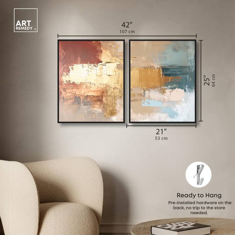Earthy Glow V Canvas Set of 2 by Art Remedy