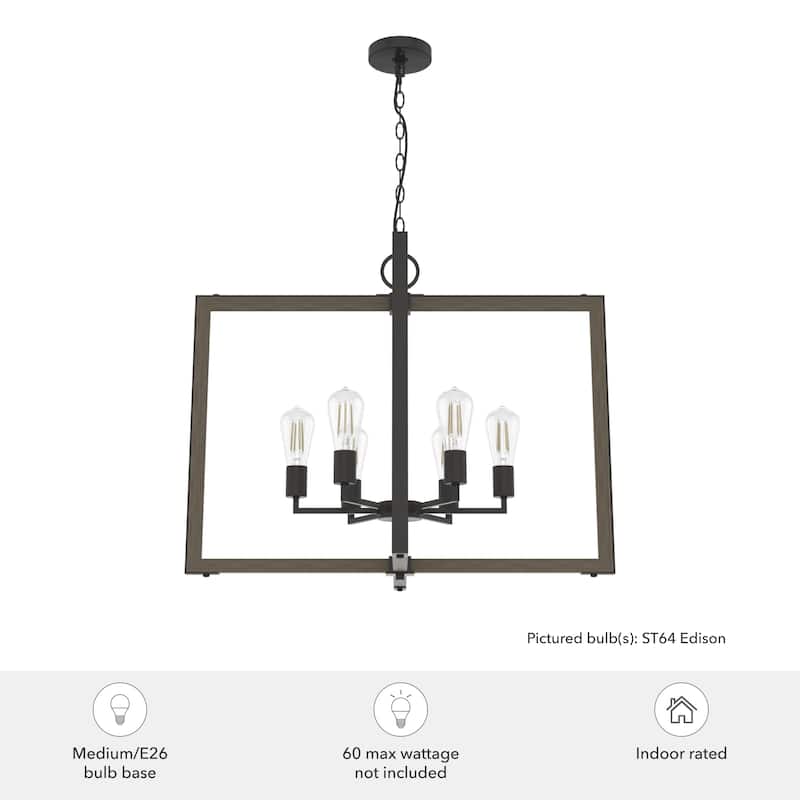 Woodburn Modern Farmhouse Pendant - Foyer, Dining Room, Living Room - Contemporary, Caged, Candle, Transitional, Rustic