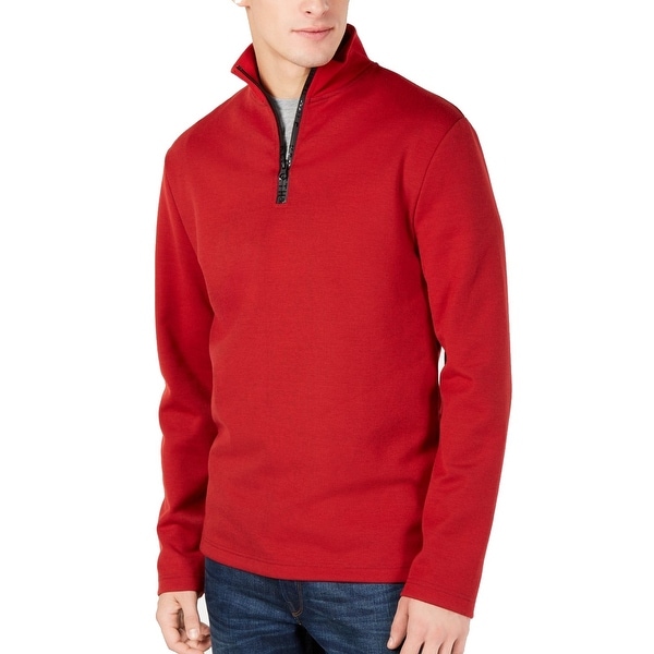 Download Shop Kenneth Cole Mens Sweater Red Size Small S 1/2 Zip ...
