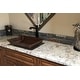 preview thumbnail 12 of 10, 20-in Rectangle Vessel Hammered Copper Sink (VREC2014DB)