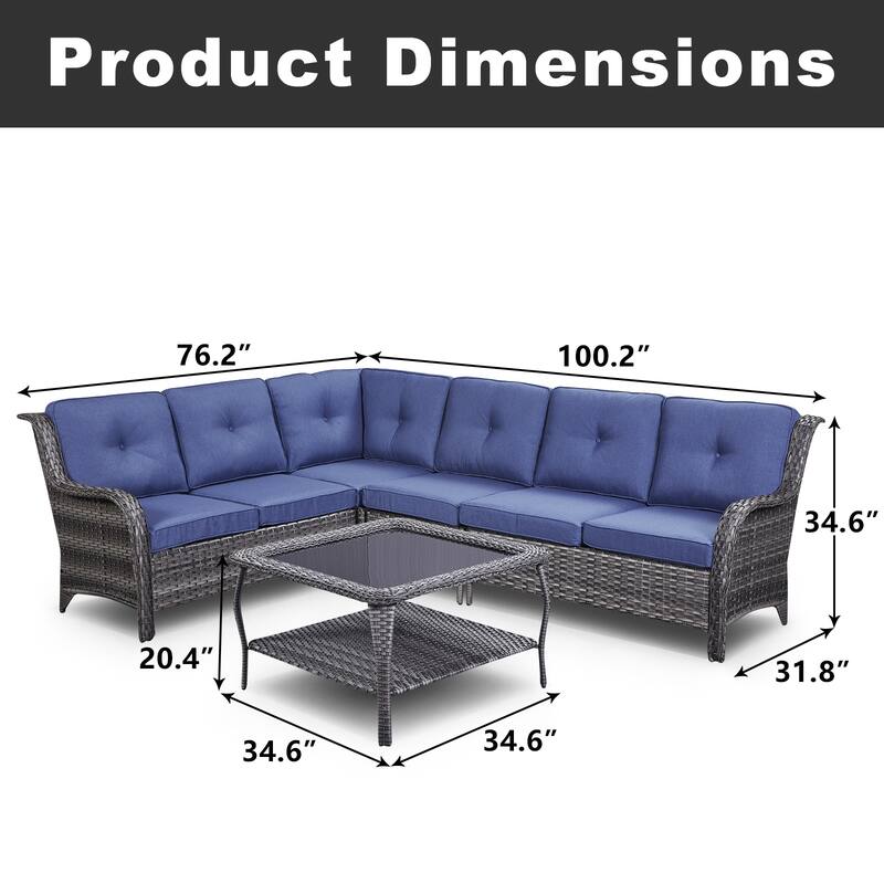 Gymojoy Outdoor Sofa Loveseat Corner Sofa Table Sets