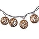 preview thumbnail 3 of 1, 6 Foot Decorative Rattan Sphere Patio String Light