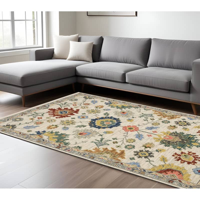 HomeRoots Oriental Traditional Rectangle Area Rug - 10' X 13' - 10' X 13'