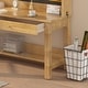preview thumbnail 9 of 20, Kids Desk with Hutch, Wood Study Table with Storage, Writing Desk