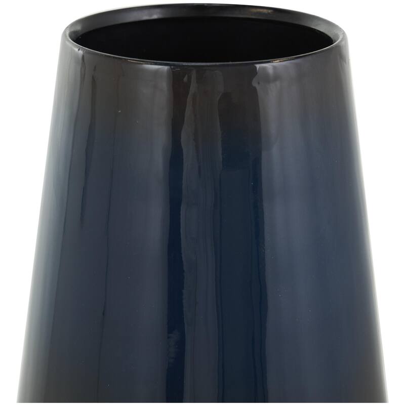 CosmoLiving by Cosmopolitan Metal Slim and Cone Geometric Vase with Handles (Set of 2) - Gold, Silver, Dark Gray, White, Black