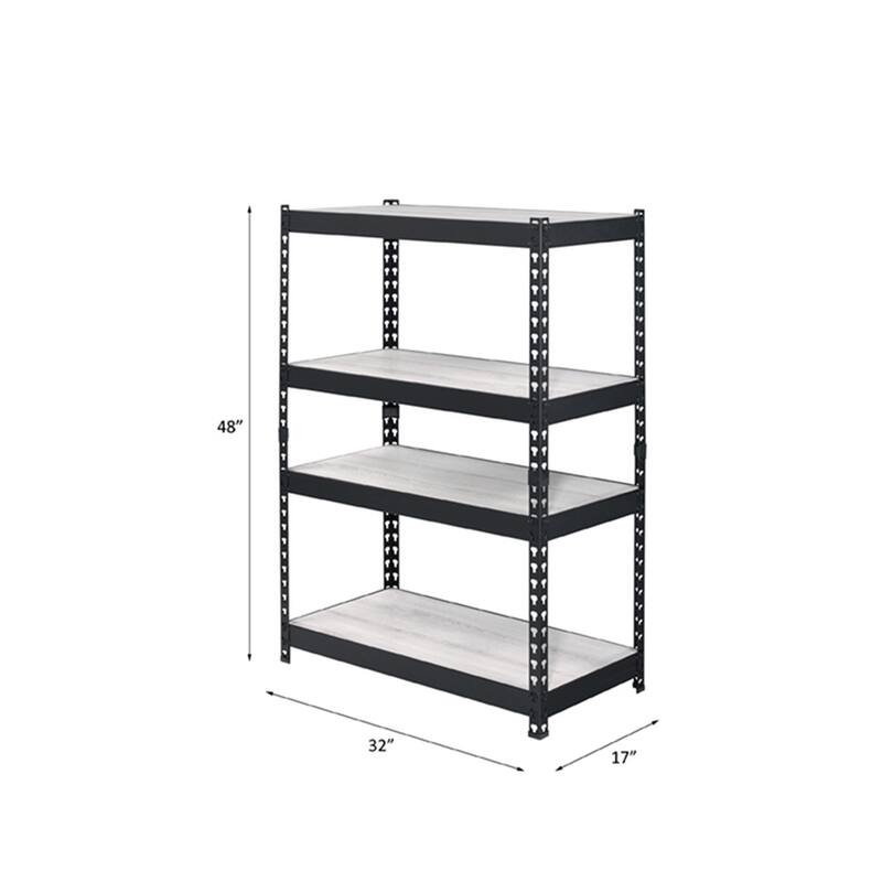 Decmus Natural & Black Finish Bookshelf