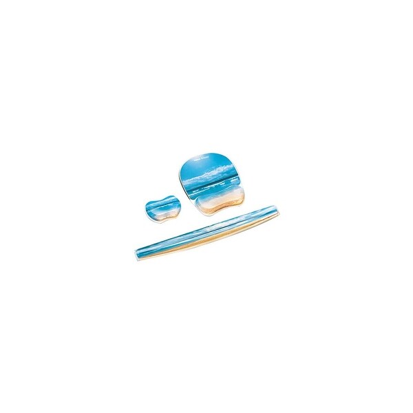 Fellowes Photo Gel Keyboard Wrist Rest with Microban Protection Sandy Beach 9179401