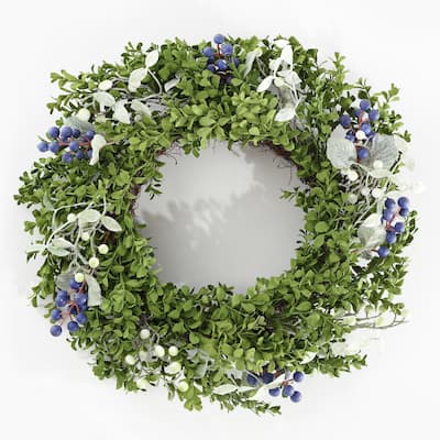 SAFAVIEH Faux 24-inch Boxwood & Berry Wreath