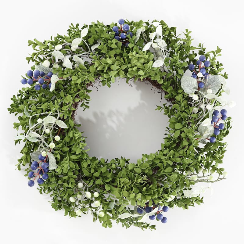 SAFAVIEH Rhona Faux 24-inch Boxwood & Berry Wreath