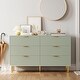 preview thumbnail 5 of 5, Modern 6 Drawer Dresser for Bedroom with Gold Handle and Large Drawer