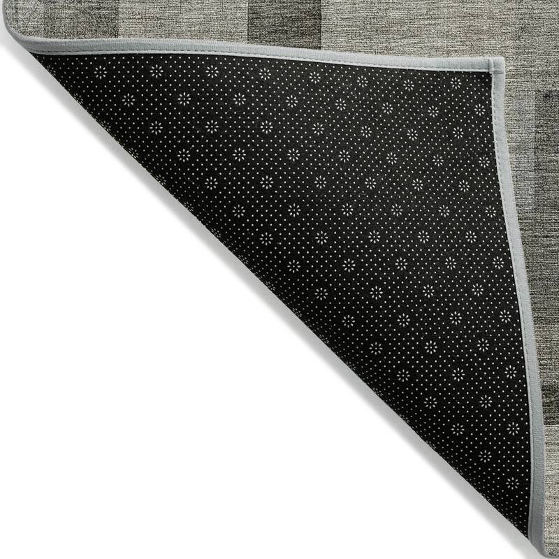 Machine Washable Indoor/ Outdoor Chantille Contemporary Blocks Rug