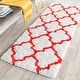 preview thumbnail 41 of 62, SAFAVIEH Handmade Barcelona Shag Attie Polyester Rug 2'3" x 7' Runner - Ivory/Rust - Runner