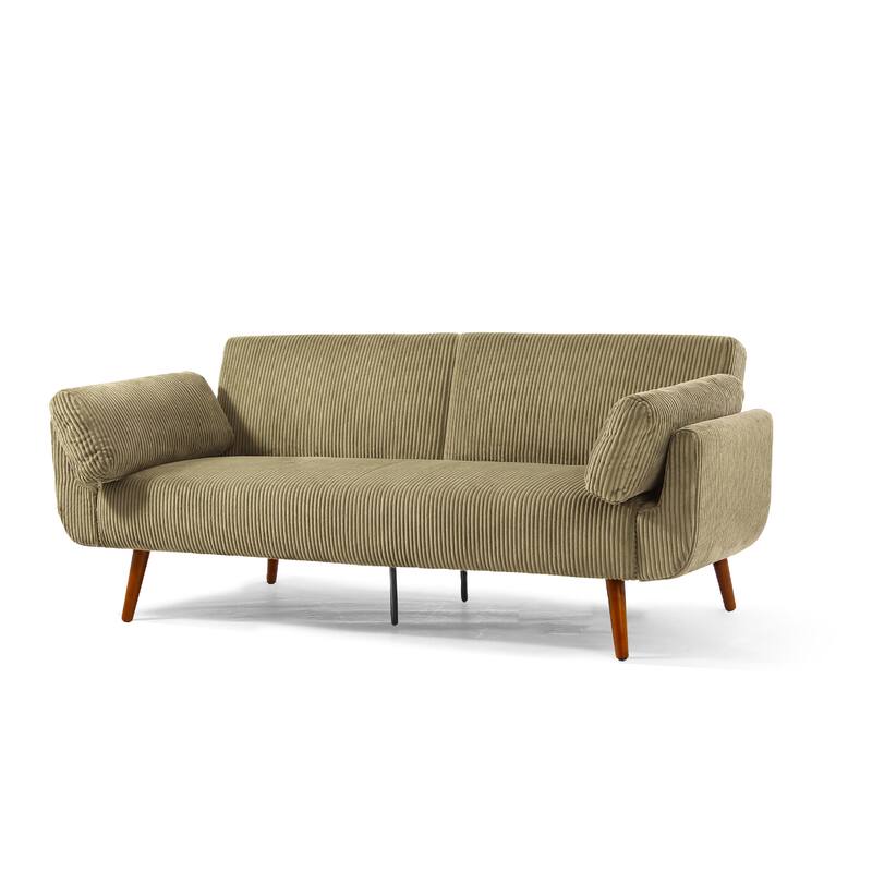 Convertible Corduroy Sleeper Sofa Futon Bed Recliner Lounge
