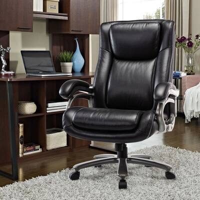 COLAMY Bonded Leather High Back Executive Office Chair