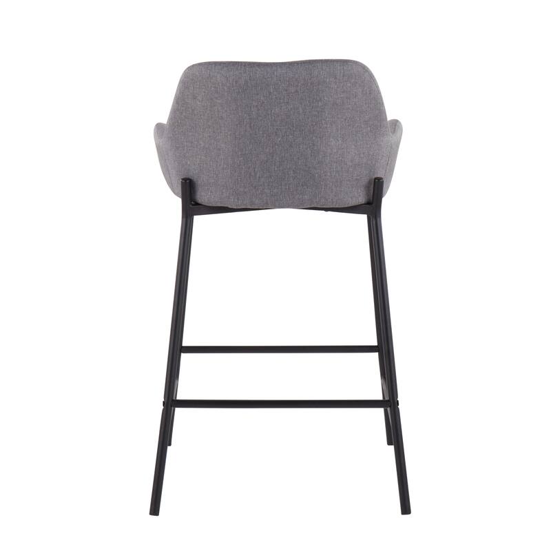 Carbon Loft Galotti Black Fixed-Height Upholstered Counter Stool - Set of 2
