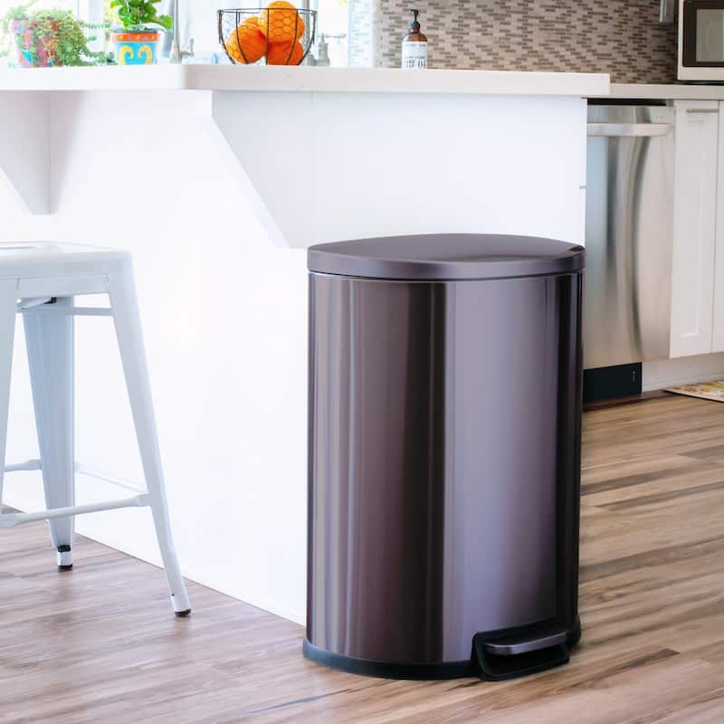 Qualiazero 50L / 13.2 Gallon D-Shape Step Can