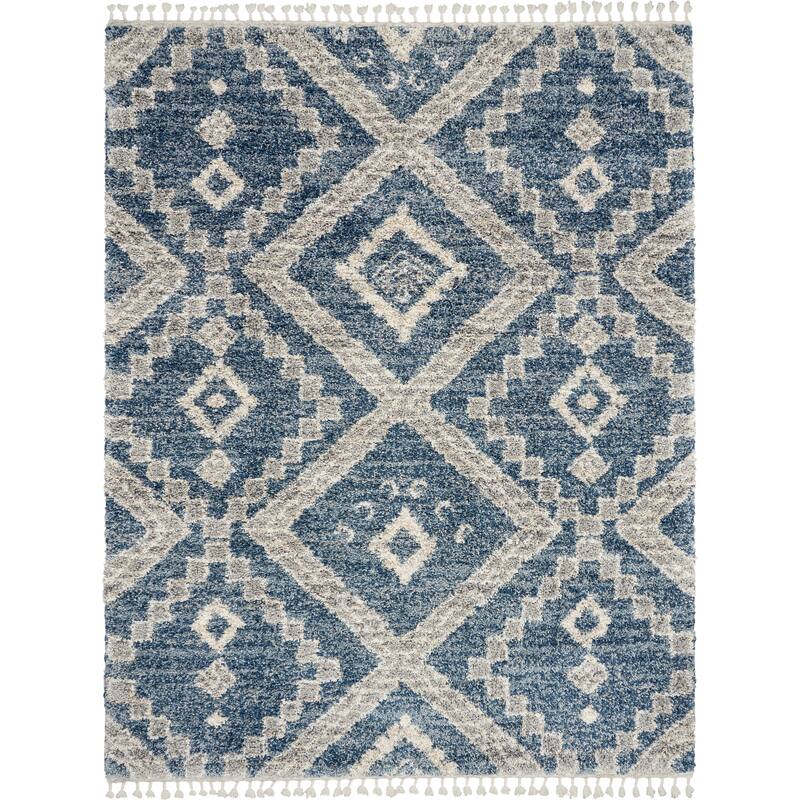Nourison Scandinavian Shag Contemporary Tribal Area Rug