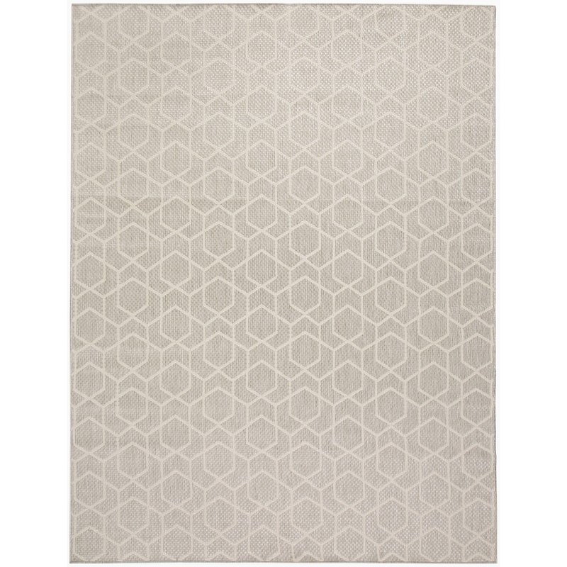 Nourison Horizon Indoor/Outdoor Geometric Area Rug - 8' x 10' - Grey