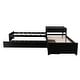 preview thumbnail 14 of 22, 3 IN 1 L-shaped Platform Bed with Trundle and Drawers Linked with built-in desk