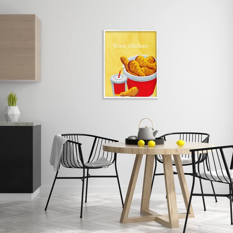 Stupell Chicken Bucket Takeout Framed Giclee Art Design By Kim Allen