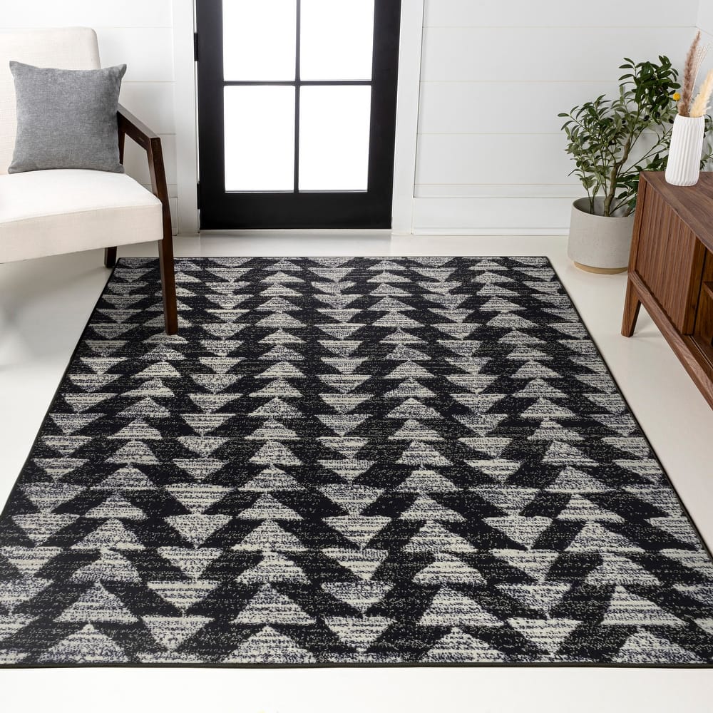 JONATHAN Y Khalil Moroccan Triangle Geometric Area Rug