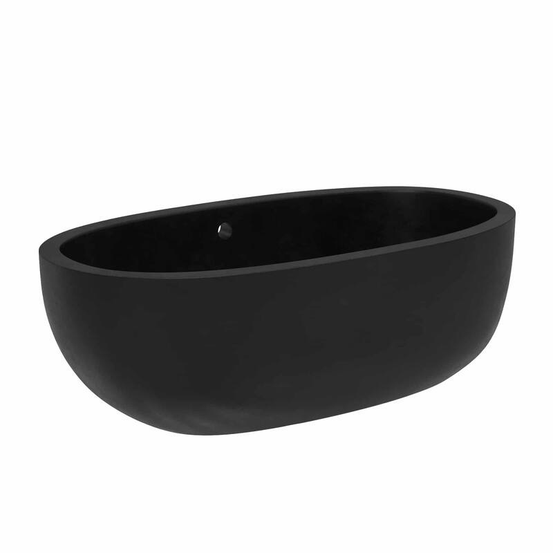Avalon NativeStone Freestanding Soaking Tub - 66" - Charcoal