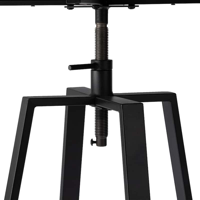 Glitzhome Industrial Modern Adjustable Bar Table Rustic Steel 3-Piece Pub Sets